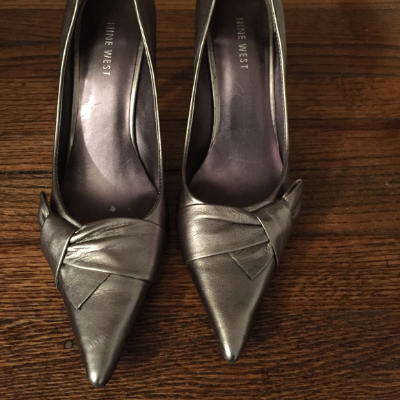 Nine West leather heels - Pewter - Picture 1 of 2